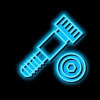 shoulder screw neon glow icon illustration vector