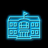 club building golf neon glow icon illustration vector