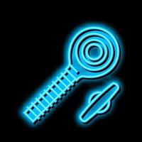 rod end bolt neon glow icon illustration vector