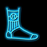 socks tennis player neon glow icon illustration vector