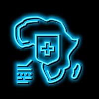 africa social problem neon glow icon illustration vector