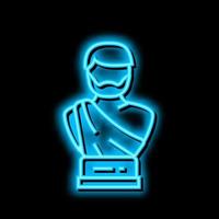 statue ancient rome neon glow icon illustration vector