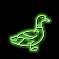 duck bird neon glow icon illustration vector