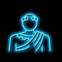 emperor ancient rome neon glow icon illustration vector