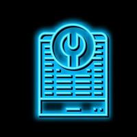 heat pump repair neon glow icon illustration vector