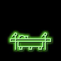 saw for cut tree timber neon glow icon illustration vector