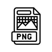 png archivo formato documento línea icono vector ilustración