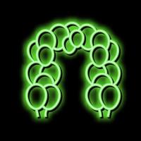 balloon arch and column neon glow icon illustration vector