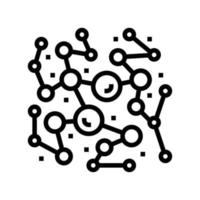 conexión molecular estructura línea icono vector ilustración