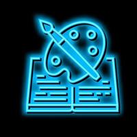 art history neon glow icon illustration vector