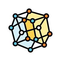 model molecular structure color icon vector illustration