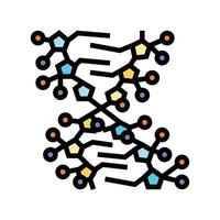 gene molecular structure color icon vector illustration