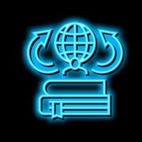 environmental history neon glow icon illustration vector