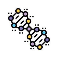 genetic molecular structure color icon vector illustration