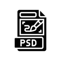 psd file format document glyph icon vector illustration