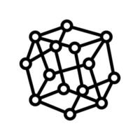 model molecular structure line icon vector illustration