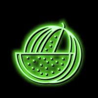 watermelon summer berry neon glow icon illustration vector