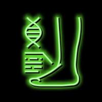 genetic flat feet disease neon glow icon illustration vector