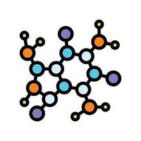 science molecular structure color icon vector illustration