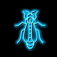 bee queen beekeeping neon glow icon illustration vector