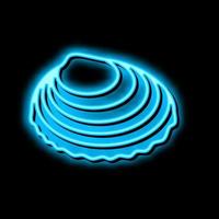 japanese cockle neon glow icon illustration vector