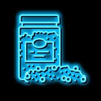 pollen bottle beekeeping neon glow icon illustration vector