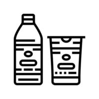 ayran milk product dairy line icon vector illustration