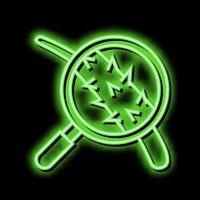 damage hair researching neon glow icon illustration vector