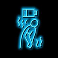 fatigue human hepatitis neon glow icon illustration vector