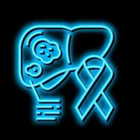 liver cancer neon glow icon illustration vector