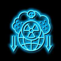 atomic energy social problem neon glow icon illustration vector