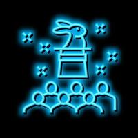 magic kids party neon glow icon illustration vector