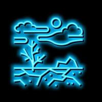 barren land neon glow icon illustration vector