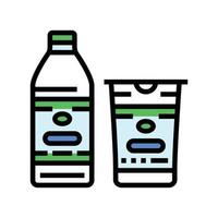 ayran milk product dairy color icon vector illustration