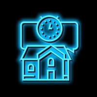 short term rent neon glow icon illustration vector