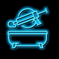 bathroom repair neon glow icon illustration vector