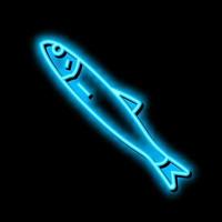 japanese anchovy neon glow icon illustration vector