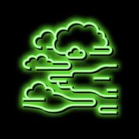 fog smoke neon glow icon illustration vector