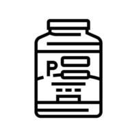 suero proteína Leche producto lechería línea icono vector ilustración