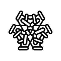 laboratory molecular structure line icon vector illustration