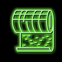 metallic mineral wool roll neon glow icon illustration vector