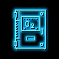 pool ozonator neon glow icon illustration vector