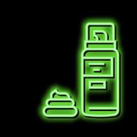 foam for shave neon glow icon illustration vector