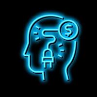 finance energy businessman neon glow icon illustration vector