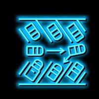 diagonal parking neon glow icon illustration vector