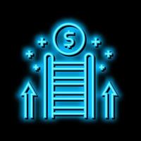 career ladder neon glow icon illustration vector