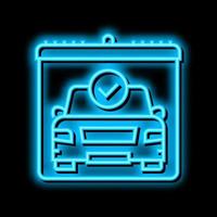 drivers day of test neon glow icon illustration vector