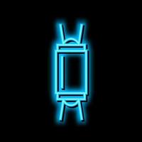 lamp equipment lighting neon glow icon illustration vector