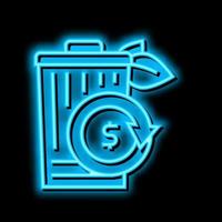 zero waste neon glow icon illustration vector