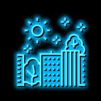 ecologically clean city neon glow icon illustration vector